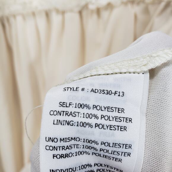 A'reve Women's Cream Floral Lace Contrast Sleeveless Dress Size Small - Picture 7 of 14